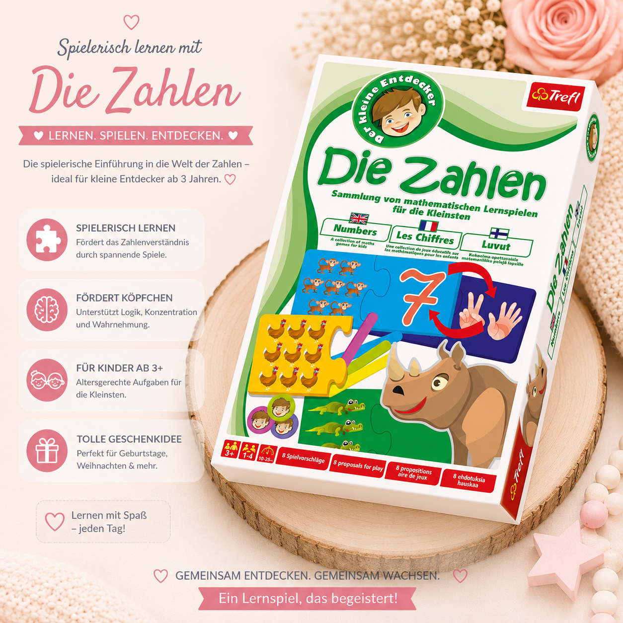 Lernspiel Die Zahlen von Trefl – Mathematik spielend entdecken