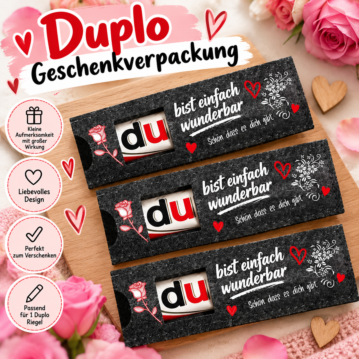 Duplo Geschenkverpackung „Du bist einfach wunderbar“ – kleine Geschenkidee mit Herz