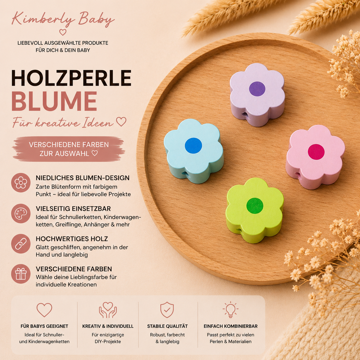 Motivperle Blume