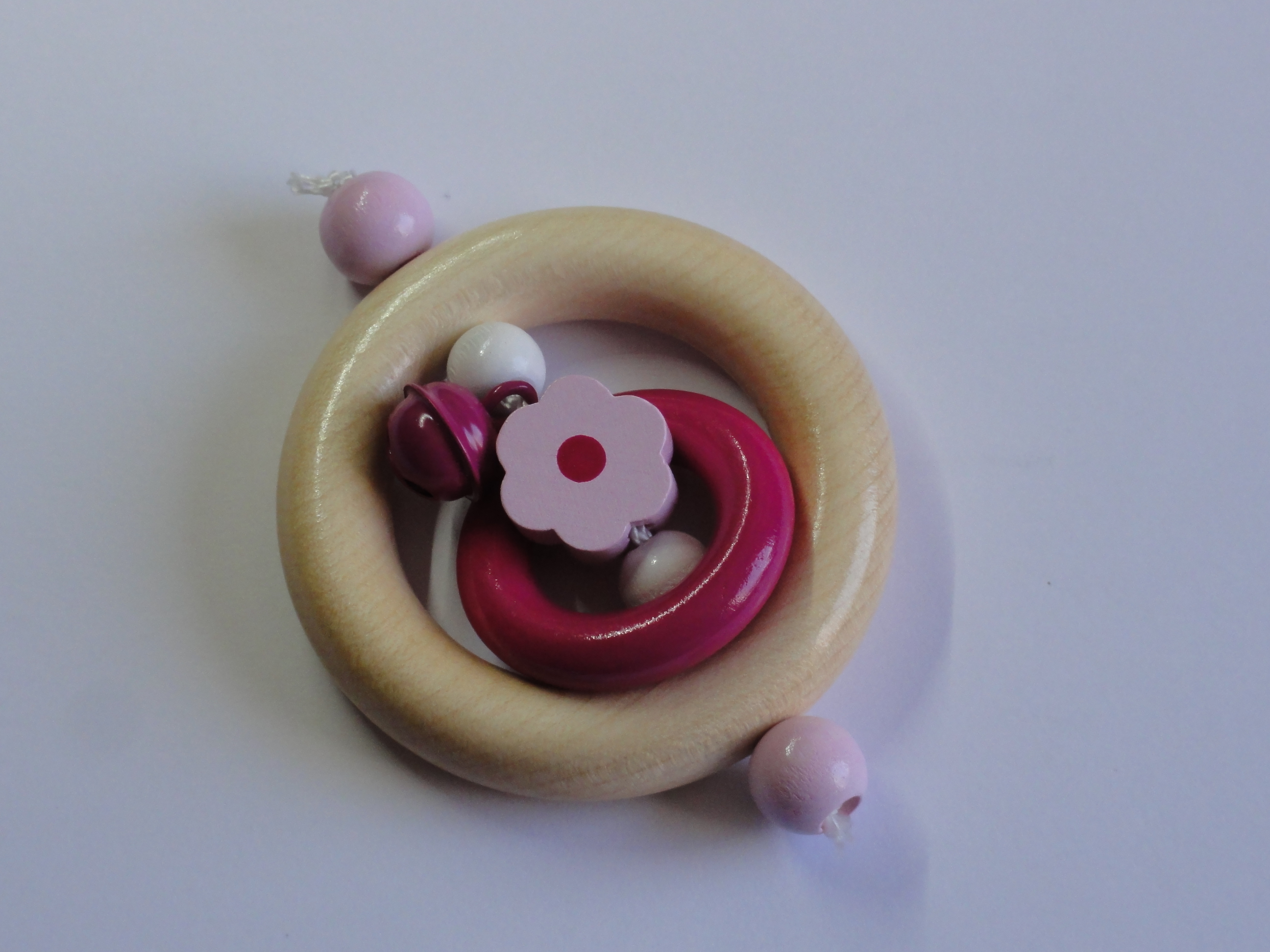Baby Greifling ohne Namen - Blume in pink